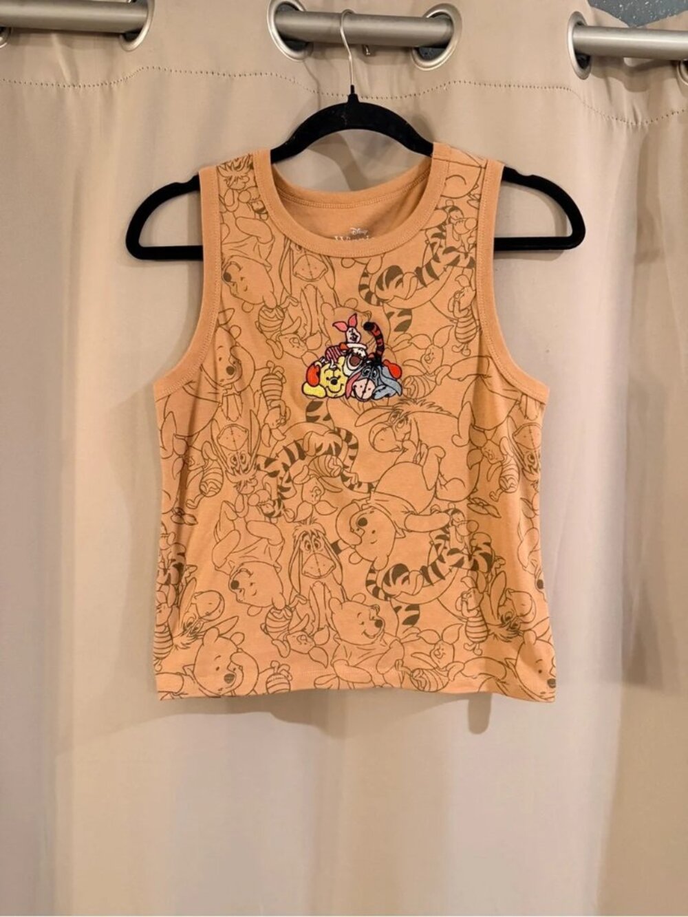 Disney Winnie the Pooh Tank Top Orange Size Medium Like New